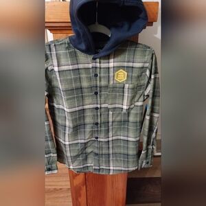 Tony Hawk Navy and Plaid Shirt